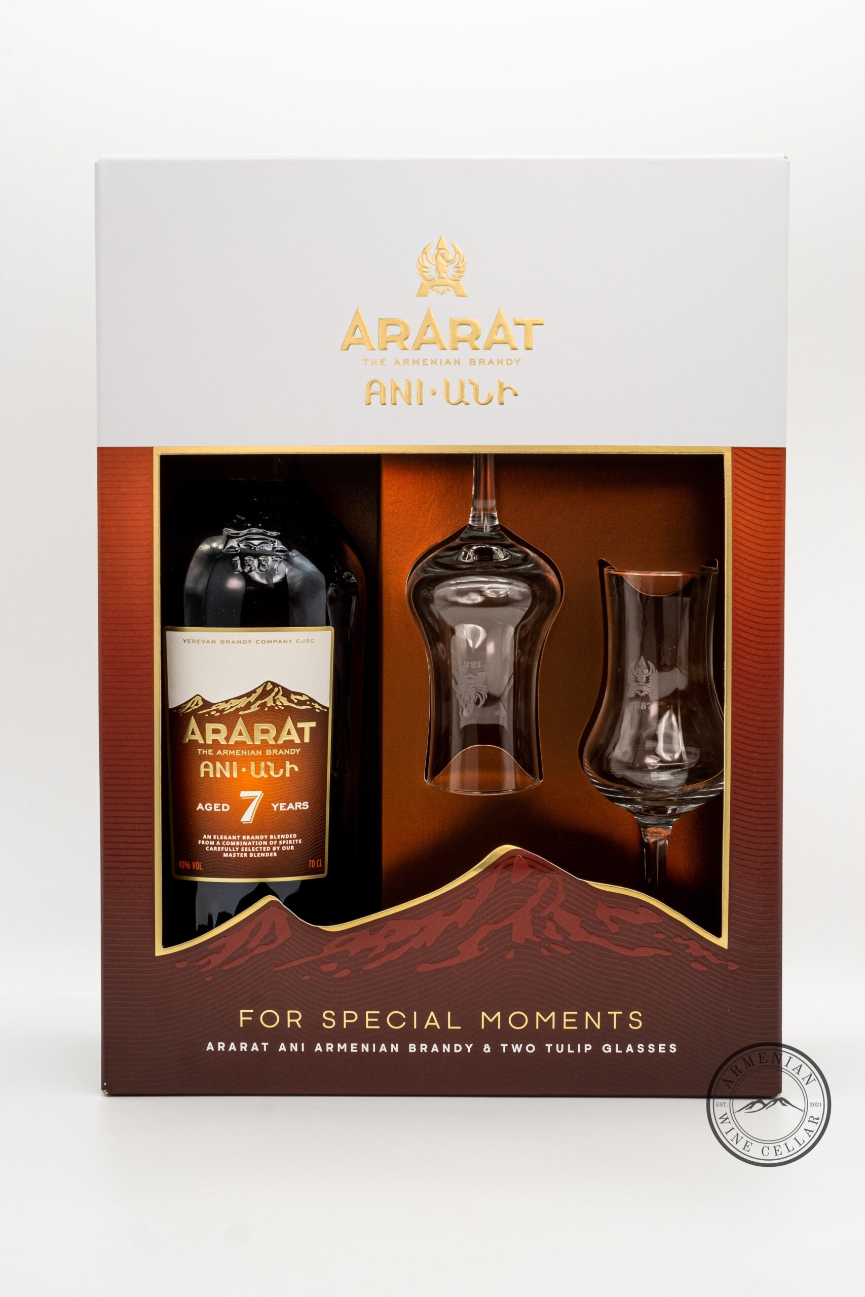 Ararat Brandy - Ani 7 Years + 2 Glasses